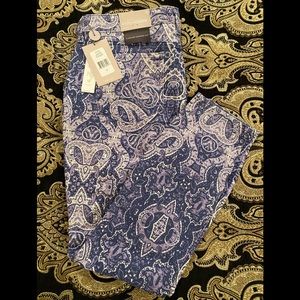 NWT NYDJ For Chico’s Paisley Skinny Ankle Cut Jean